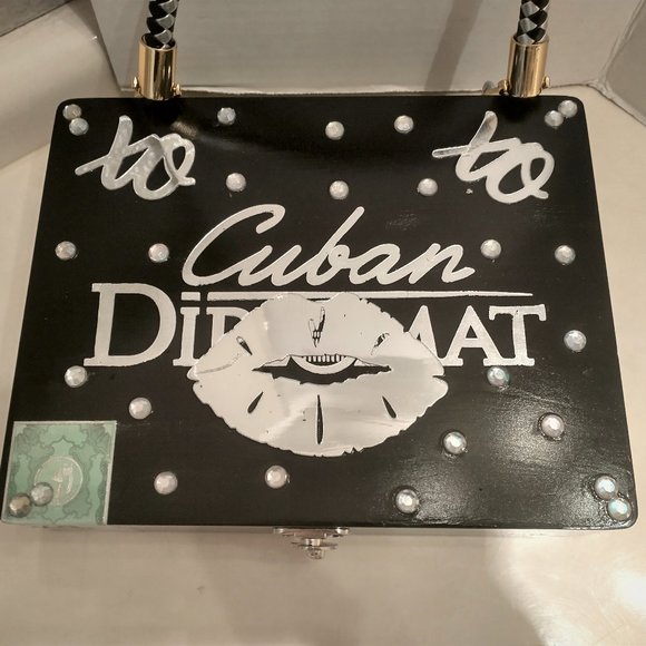 Original Suenos de Saundra Upcycled DIPLOMAT Cigar Box Purse - Picture 8 of 12